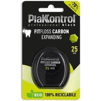 Plakkontrol Fit Floss Carbon Expanding Filo Interdentale 25 metri, 1 pezzo