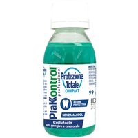 Plakkontrol Protezione Totale Compact Collutorio per Gengivite e Cavo Orale Travel Size, 99ml