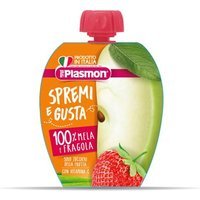 Plasmon Spremi e gusta mela fragola - Spuntino con purea mela 100 ml Plasmon per bambini, 1 bustina