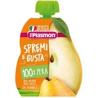 Plasmon Spremi e gusta pera - Purea pera Plasmon per l'infanzia dal 6° mese, busta da 100 ml