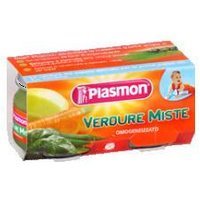 Plasmon Verdure miste - Omogeneizzato verdure miste Plasmon per l'infanzia, 2 vasetti da 80 g