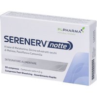 PL Pharma Serenerv Notte Integratore Alimentare, 30 Compresse