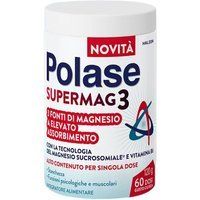 Polase Supermag3 Integratore Alimentare a base di 3 fonti di Magnesio, 120g
