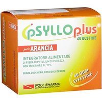 Pool Pharma Psyllo Plus Integratore Alimentare Arancia, 40 Bustine