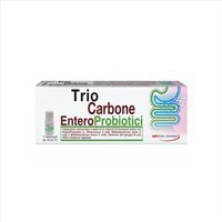 Pool Pharma Trio Carbone EnteroProbiotici - integratore alimentare trio carbone per l'intestino, 7 flaconcini