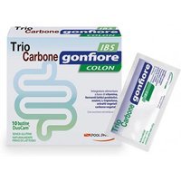 Pool Pharma Trio Carbone Gonfiore IBS Colon Integratore Intestino, 10 Bustine