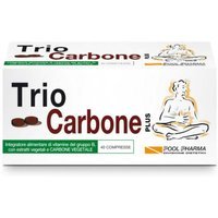 Pool Pharma Trio Carbone Plus - Integratore Alimentare per il Gonfiore Intestinale, 40 Compresse