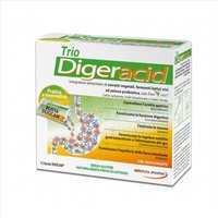 Pool Pharma Trio Digeracid - Pool Pharma integratore digestivo contro l'acidità e i gas, 12 bustine
