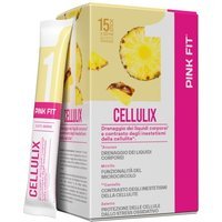 Proaction Pink Fit Cellulix - Integratore drenante e anticellulite per il microcircolo, 15 stick