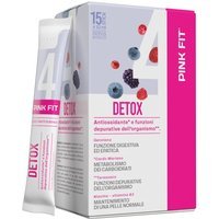 ProAction Pink Fit Detox - Integratore depurativo con carciofo e cardo mariano, 15 stick
