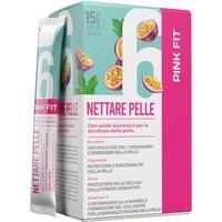Proaction Pink Fit Nettare Pelle - Integratore per la pelle con acido ialuronico e vitamine, 15 stick