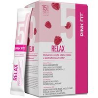 ProAction Pink Fit Relax - Integratore per il rilassamento emotivo al gusto di lampone, 15 stick