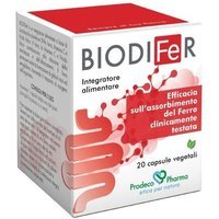 Prodeco Pharma BIODIFeR Integratore Assorbimento del Ferro, 20 Capsule