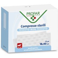Profar Compresse di Garza in TNT per Medicazione 18 x 40 cm, 12 garze