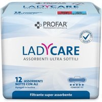 Profar Ladycare - Assorbenti con Ali notte, 12 assorbenti