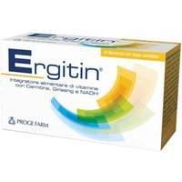 Proge Farm Ergitin integratore alimentare - Tonico vitaminico per la stanchezza, 10 flaconcini