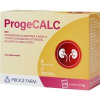 Proge Farm Progecalc - Integratore drenante per la carenza di minerali, 20 bustine Progecalc da 5 g