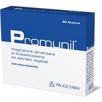 Proge Farm Promunil - Integratore alimentare n-acetilcisteina per le vie respiratorie, 20 bustine