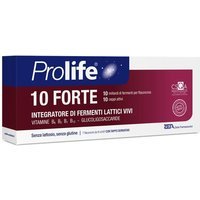 Prolife 10 Forte Integratore di Fermenti Lattici e Vitamine, 7 Flaconcini x 8ml