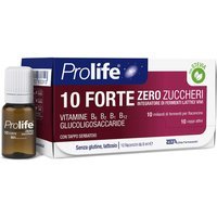 Prolife 10 Forte Zero Zuccheri Integratore Fermenti Lattici, 10 Flaconcini x 8ml