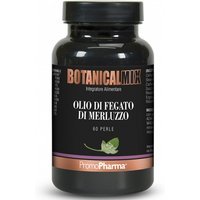 PromoPharma Botanical Mix Olio di fegato di merluzzo - Integratore omega 3 ricostituente, 60 perle