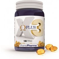PromoPharma X3 Plus - Integratore in perle omega 3 Promopharma per il cuore e cervello, 100 perle
