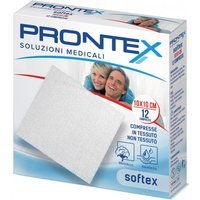 Prontex Softex Garza in Tessuto Non Tessuto 10 x 10 cm, 12 Compresse Sterili