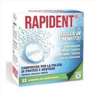 Rapident Compresse Pulitore Protesi Pulizia Dentiera, 32 Compresse