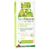 Recordati RecoNatural Sciroppo Bambini - Per la tosse secca e grassa a base di miele, 150 ml
