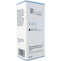 Relife U-Life - 5 Crema Viso Idratante Levigante Urea 5%, 50ml