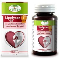 Renaco Lipolysar 08 Integratore Alimentare Colesterolo, 80 Capsule