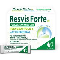 Resvis Forte XR Integratore per il Sistema Immunitario Gusto Agrumi, 12 Bustine Orodispersibili