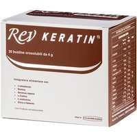 Rev Pharmabio rev keratin 30 bustine - Integratore alimentare per capelli e unghie, 4 g ciascuna