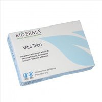 Riderma Vital Trico - Integratore per crescita capelli per contrastare la caduta, 30 compresse