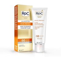 Roc Soleil Protect - Fluido Viso Comfort Alta Tollerabilità SPF50+, 50ml