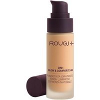 Rougj 2 in 1 Glow & Comfort 24H Fondotinta Idratante Luminoso colore 04 Amber, 30ml