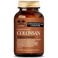 Salugea Colonsan Colonsan Formula Potenziata Integratore Eliminazione dei Gas e Digestione, 60 Capsule Vegetali