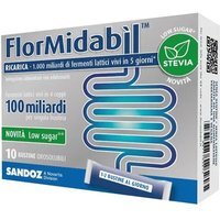 Sandoz Flormidabil - Ricarica Stevia Integratore di Fermenti Lattici, 10 bustine
