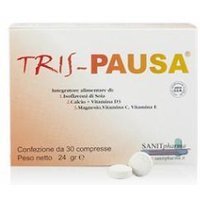 Sanitpharma Tris Pausa 30 compresse - Integratore alimentare per il benessere in menopausa, 24 g