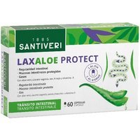 Santiveri Laxaloe Protect - Integratore per transito intestinale con aloe, 60 capsule vegetali