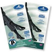 Sauber Uomo 70 den nero taglia grande - Calza anatomica filato QSkin per la circolazione, 1 paio