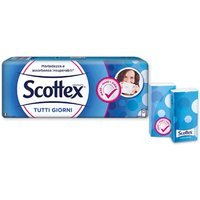 Scottex Tutti Giorni Fazzoletti di Carta Quattro Veli, 8 Pezzi