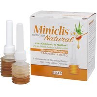 Sella Miniclis - Natural Microclismi Bambini Dispositivo Medico, 6 Microclismi