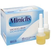 Sella Miniclis Adulti Per uso Rettale, 12 Microclismi da 9g
