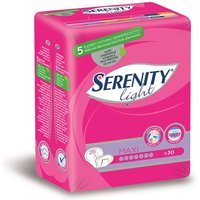 Serenity Light Lady - Maxi Assorbenti Anatomici per Incontinenza, 30 assorbenti