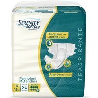 Serenity Soft Dry - Sensitive Extra Pannoloni Mutandina Taglia XL, 15 Pezzi