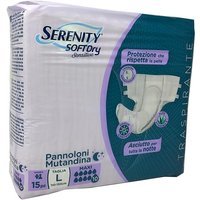 Serenity Soft Dry - Sensitive Pannoloni a Mutandina Taglia L Maxi, 15 pannoloni