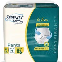Serenity SoftDry Sensitive Pants Mutandina Assorbente Taglia M Extra, 12 Pezzi