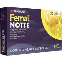 Shionogi Femal - Notte Integratore Alimentare di Melatonina, 30 Capsule