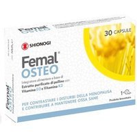 Shionogi Femal - Osteo Integratore Alimentare per la Menopausa, 30 Capsule